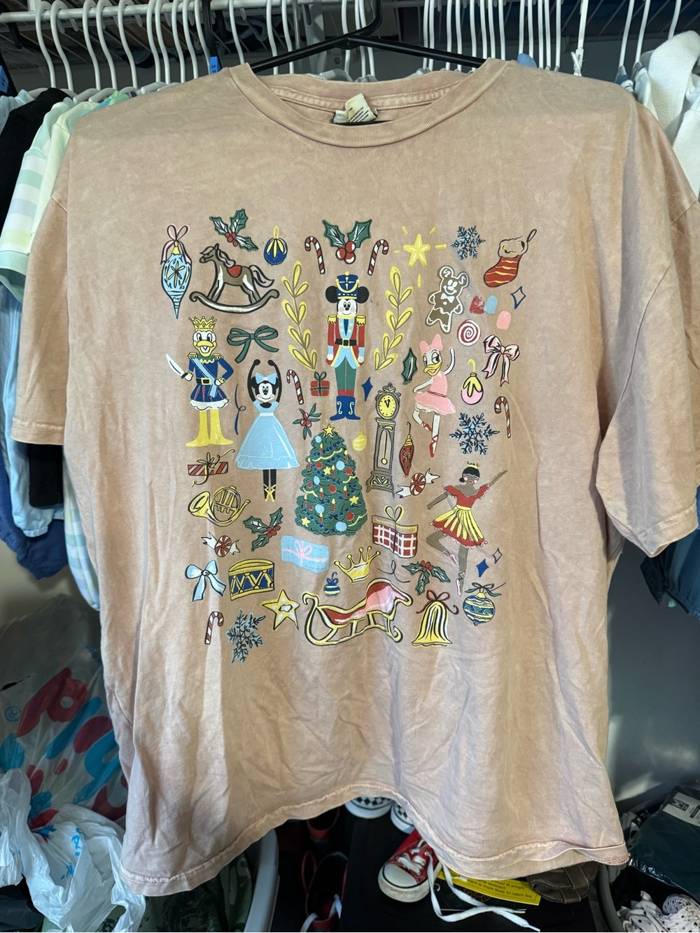 Nutcracker Graphic Tee - Pink Beige